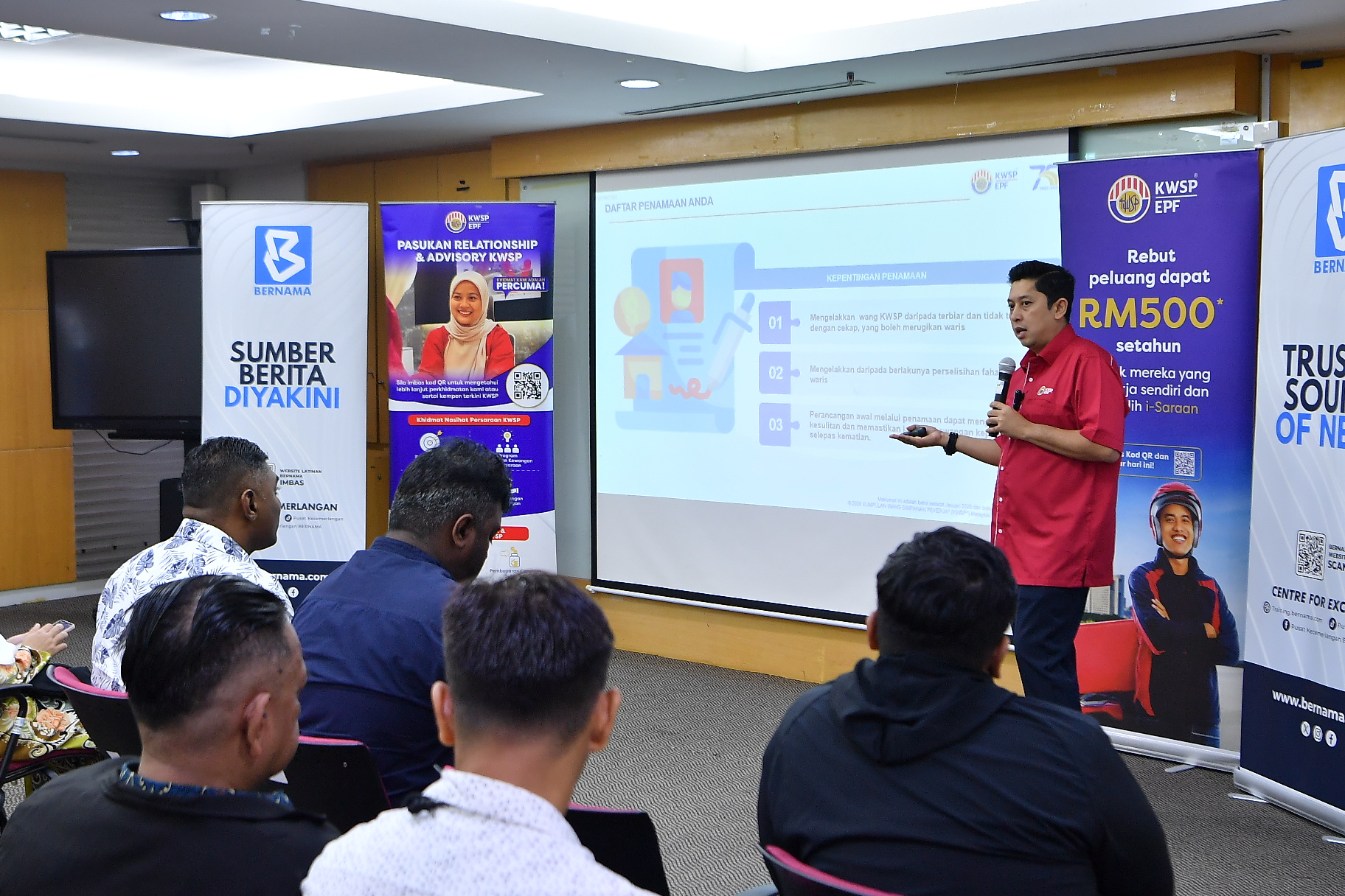 Bernama telah menganjurkan Taklimat KWSP & Anda: Jom Tambah, Simpan Sikit-Sikit telah berlangsung pada 21 April dan 30 April 2026